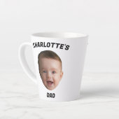Aangepaste Baby Gezicht Mok, Aangepaste Nieuwe Dad Latte Mok (Linkerhoek)