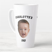 Aangepaste Baby Gezicht Mok, Aangepaste Nieuwe Dad Latte Mok (Linkerhoek)