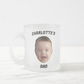 Aangepaste Baby Gezicht Mok, Aangepaste Nieuwe Dad Matglas Koffiemok (Links)
