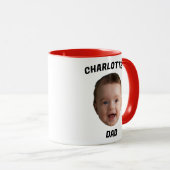 Aangepaste Baby Gezicht Mok, Aangepaste Nieuwe Dad Mok (Voorkant rechts)