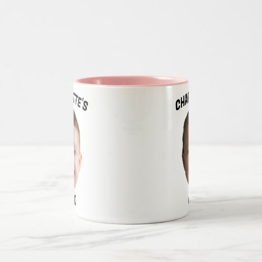 Aangepaste Baby Gezicht Mok, Aangepaste Nieuwe Dad Tweekleurige Koffiemok (Center)