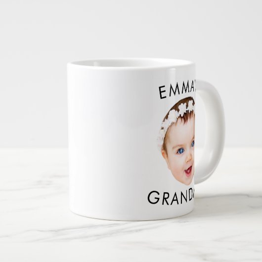 Aangepaste Baby Gezicht Mok Moeder Oma Opa Verjaar (Voorkant rechts)