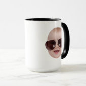 Aangepaste Baby Gezicht Opa Gift Papa Verjaardagsc Mok (Voorkant rechts)