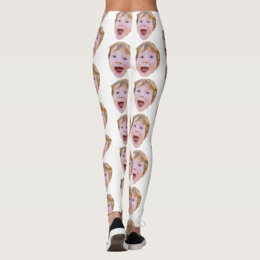 Aangepaste Baby-gezichtsfoto Leggings (Achterkant)