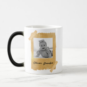 Aangepaste Baby Gezichtsfoto voor Opa New Dad Gebo Magische Mok