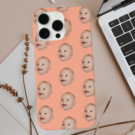 Aangepaste Baby Gezichtspatroon Gepersonaliseerde Case-Mate iPhone Case