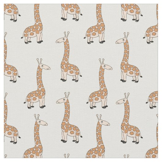 Aangepaste Baby Giraffe Stof Print voor Kinderen (Close Up)
