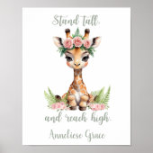 Aangepaste Baby Girl Safari Kwekerij Schattigee Gi Poster (Voorkant)