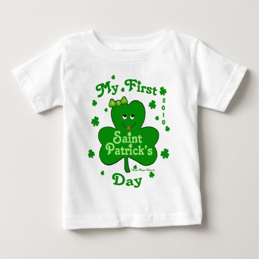 Aangepaste Baby Girl's Eerste St. Patrick's Day (Voorkant)