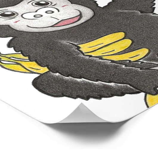 Aangepaste baby gorilla dierenkwekerij poster (Hoek)