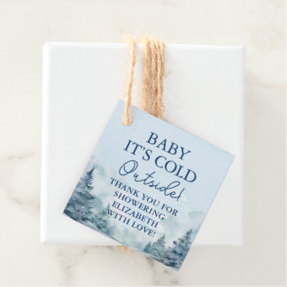 Aangepaste Baby it's Cold Outside Baby Shower Bedankjes Labels