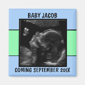 Aangepaste baby jongen echo foto magneet (Voorkant)