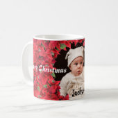Aangepaste Baby/kindfoto Kerstmis Koffiemok (Voorkant links)