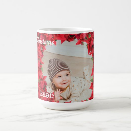 Aangepaste Baby/kindfoto Kerstmis Koffiemok (Center)