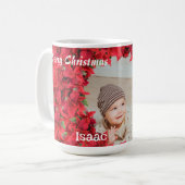 Aangepaste Baby/kindfoto Kerstmis Koffiemok (Voorkant links)