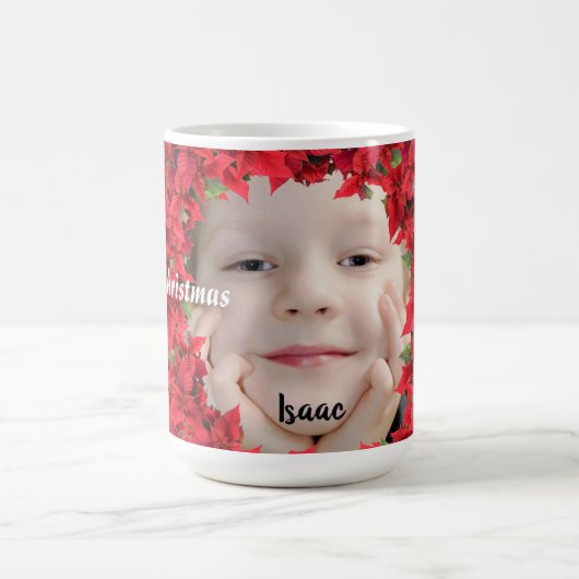 Aangepaste Baby/kindfoto Kerstmis Koffiemok (Center)