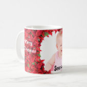 Aangepaste Baby/kindfoto Kerstmis Koffiemok (Voorkant links)