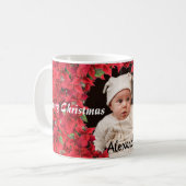 Aangepaste Baby/kindfoto Kerstmis Koffiemok (Voorkant links)