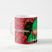 Aangepaste Baby/kindfoto Kerstmis Koffiemok (Voorkant links)