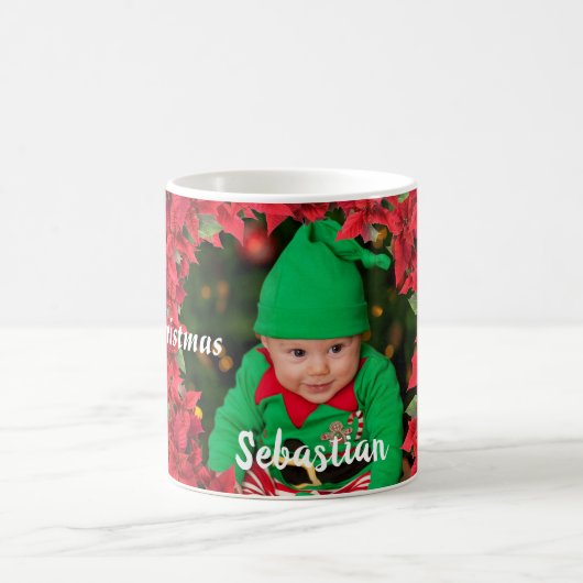 Aangepaste Baby/kindfoto Kerstmis Koffiemok (Center)