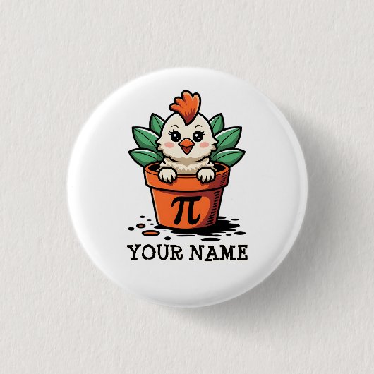 Aangepaste baby kippot pie pi dag ronde button 3,2 cm (Voorkant)