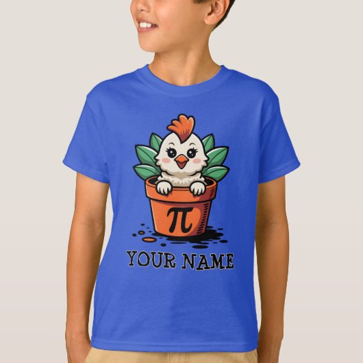 Aangepaste baby kippot pie pi dag t-shirt (Voorkant)