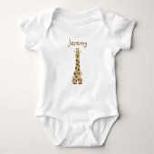 Aangepaste Baby kleding - Giraffe Romper (Voorkant)