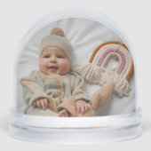 Aangepaste Baby Kleinkind Familie Lid Foto's Sneeuwbol (Voorkant)