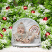 Aangepaste Baby Kleinkind Familie Lid Foto's Sneeuwbol (Kerstmis)