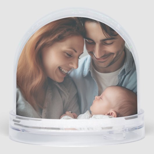 Aangepaste Baby Kleinkind Familie Lid Foto's Sneeuwbol (Achterkant)