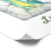 Aangepaste Baby kwekerij Decor Schattigee Dinosaur Poster (Hoek)