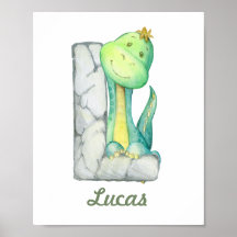 Aangepaste Baby kwekerij Decor Schattigee Dinosaur