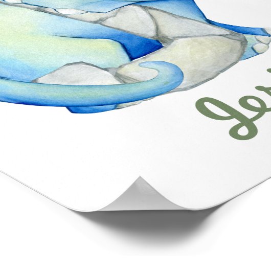 Aangepaste Baby kwekerij Decor Schattigee Dinosaur Poster (Hoek)