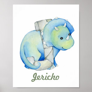 Aangepaste Baby kwekerij Decor Schattigee Dinosaur Poster