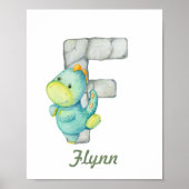Aangepaste Baby kwekerij Decor Schattigee Dinosaur Poster (Voorkant)