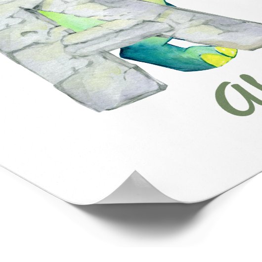 Aangepaste Baby kwekerij Decor Schattigee Dinosaur Poster (Hoek)