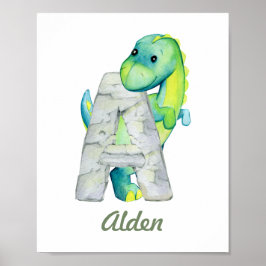 Aangepaste Baby kwekerij Decor Schattigee Dinosaur Poster