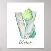 Aangepaste Baby kwekerij Decor Schattigee Dinosaur Poster (Voorkant)