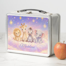 Aangepaste baby leeuw giraffe zebra en olifant