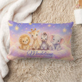Aangepaste baby leeuw giraffe zebra en olifant kussen (Deken)