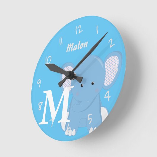 Aangepaste Baby Light Blue  Ronde Klok (Hoek)
