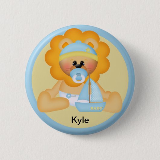Aangepaste Baby Lion Button (Voorkant)