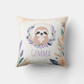 Aangepaste Baby Luiaard Kussen Boho Floral Design  (Achterkant)