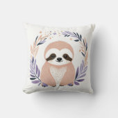 Aangepaste Baby Luiaard Kussen Boho Floral Design (Voorkant)