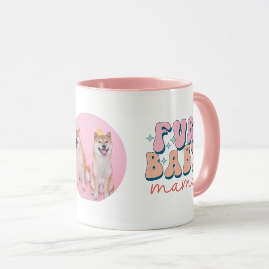 Aangepaste Baby mama Mok Retro roze (Voorkant rechts)