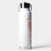 Aangepaste Baby Meisje Naam Roze Bow Waterfles (Voorkant)