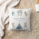 Aangepaste Baby Mijn 1e Kerstmis Bosland Kussen (Deken)