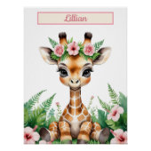 Aangepaste Baby Monkey Nursery Wall Art Perfect Poster (Voorkant)