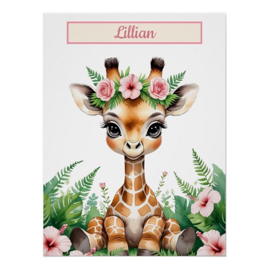 Aangepaste Baby Monkey Nursery Wall Art Perfect Poster (Voorkant)