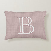 Aangepaste baby monogram begintekst gestructureerd accent kussen (Voorkant)